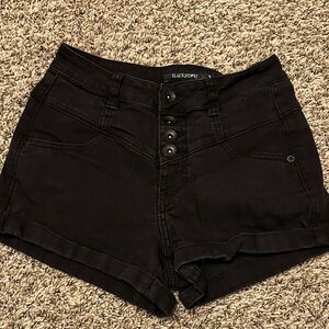 Blackheart High-Waisted Black Shorts